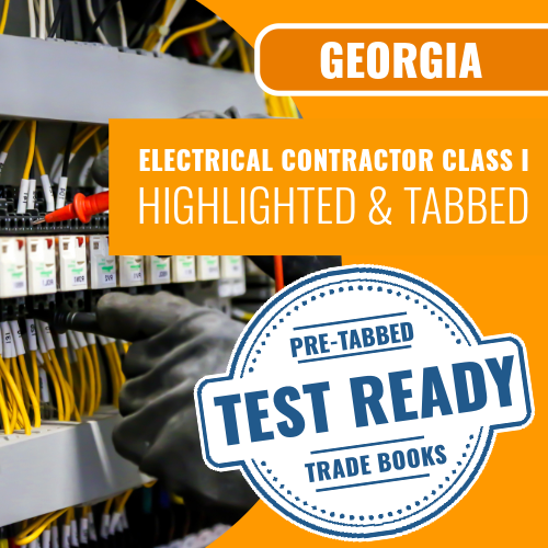 Georgia Electrical (Class I or Class II) Contractor Highlighted & Tabbed Book Package