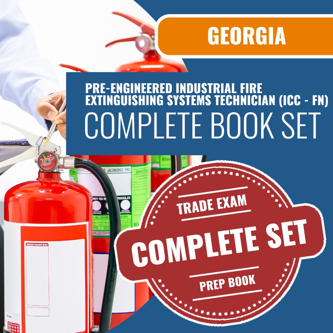 Georgia Pre-Engineered Industrial Fire Extinguishing Systems Technician (ICC - FN) Exam Book Package