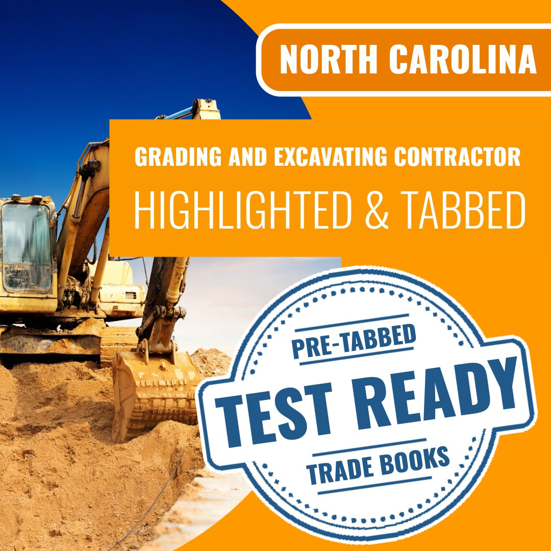 North Carolina Grading and Excavating Contractor Highlighted & Tabbed Book Package