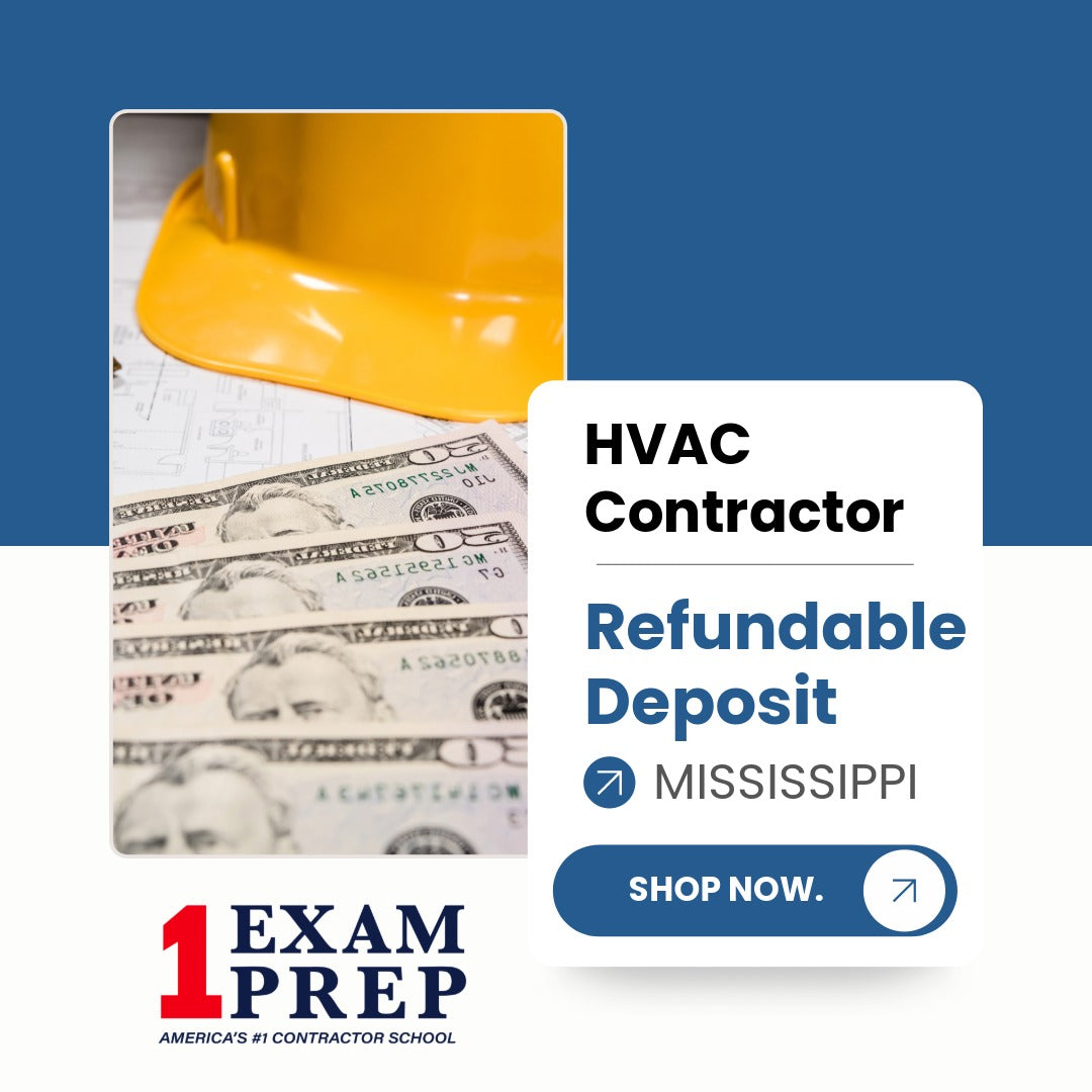 Mississippi HVAC Contractor Exam Refundable Deposit