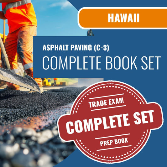 Hawaii Asphalt Paving Contractor (C-3) Exam Book Package