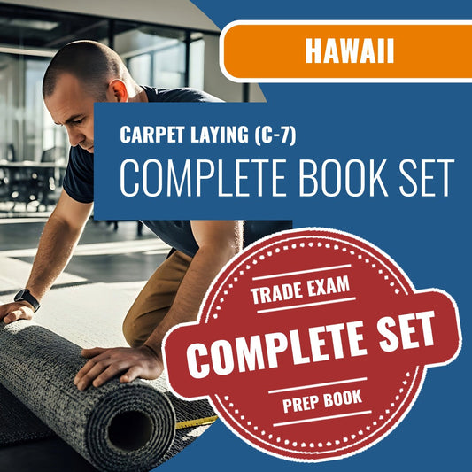 Hawaii Carpet Laying Contractor (C-7) Exam Book Package
