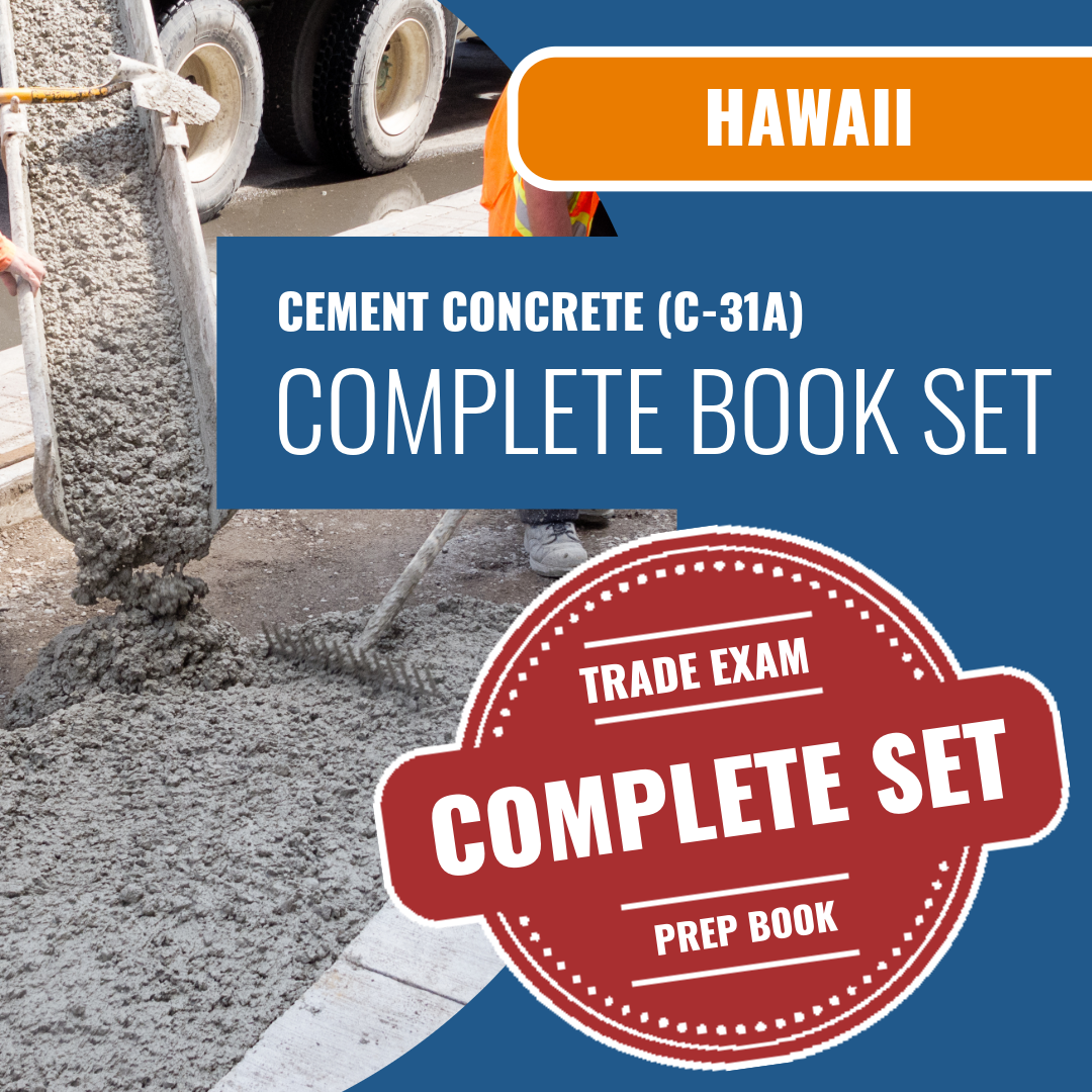 Hawaii Cement Concrete Contractor (C-31A) Exam Book Package