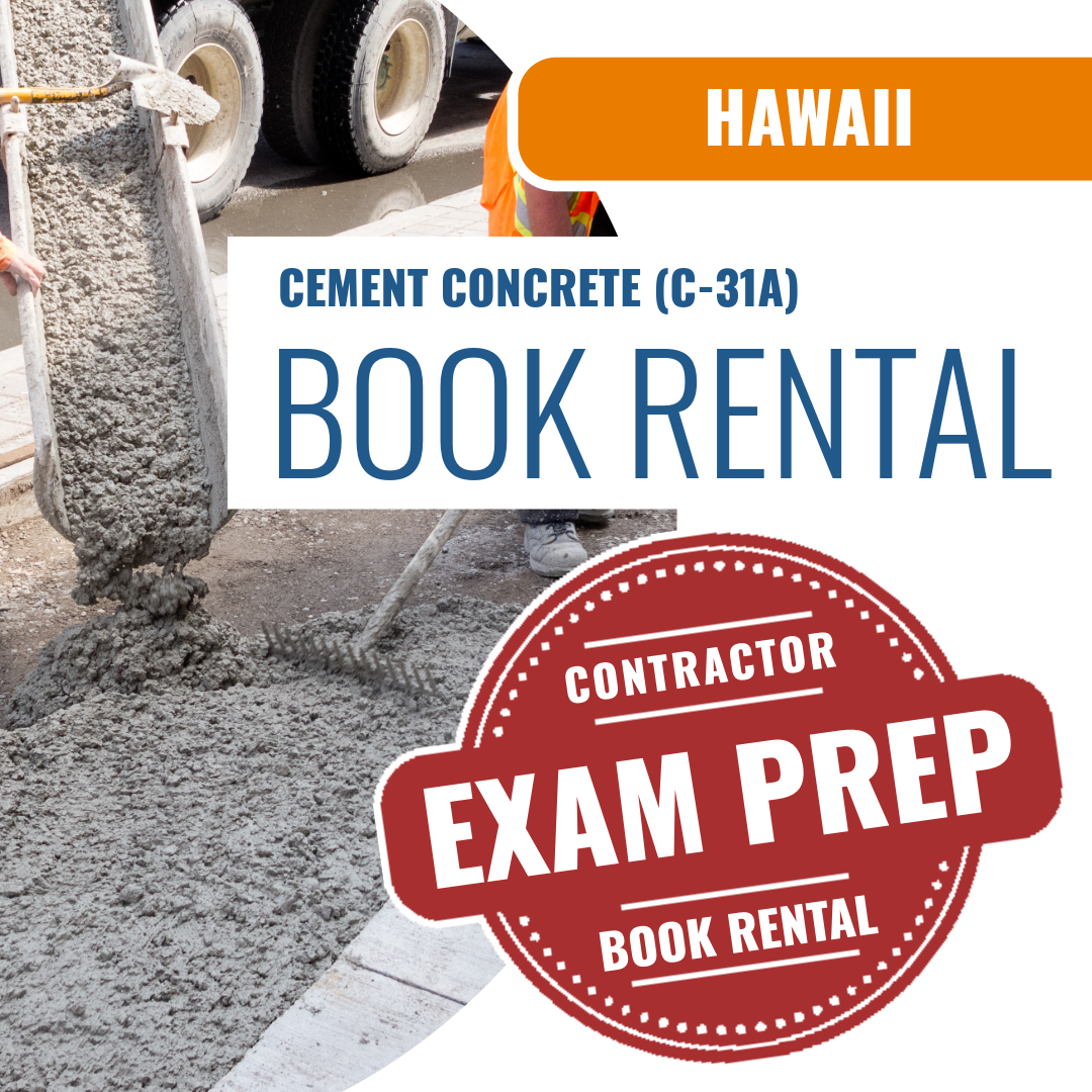 Hawaii Cement Concrete Contractor (C-31A) - Books & Courses Rental Package