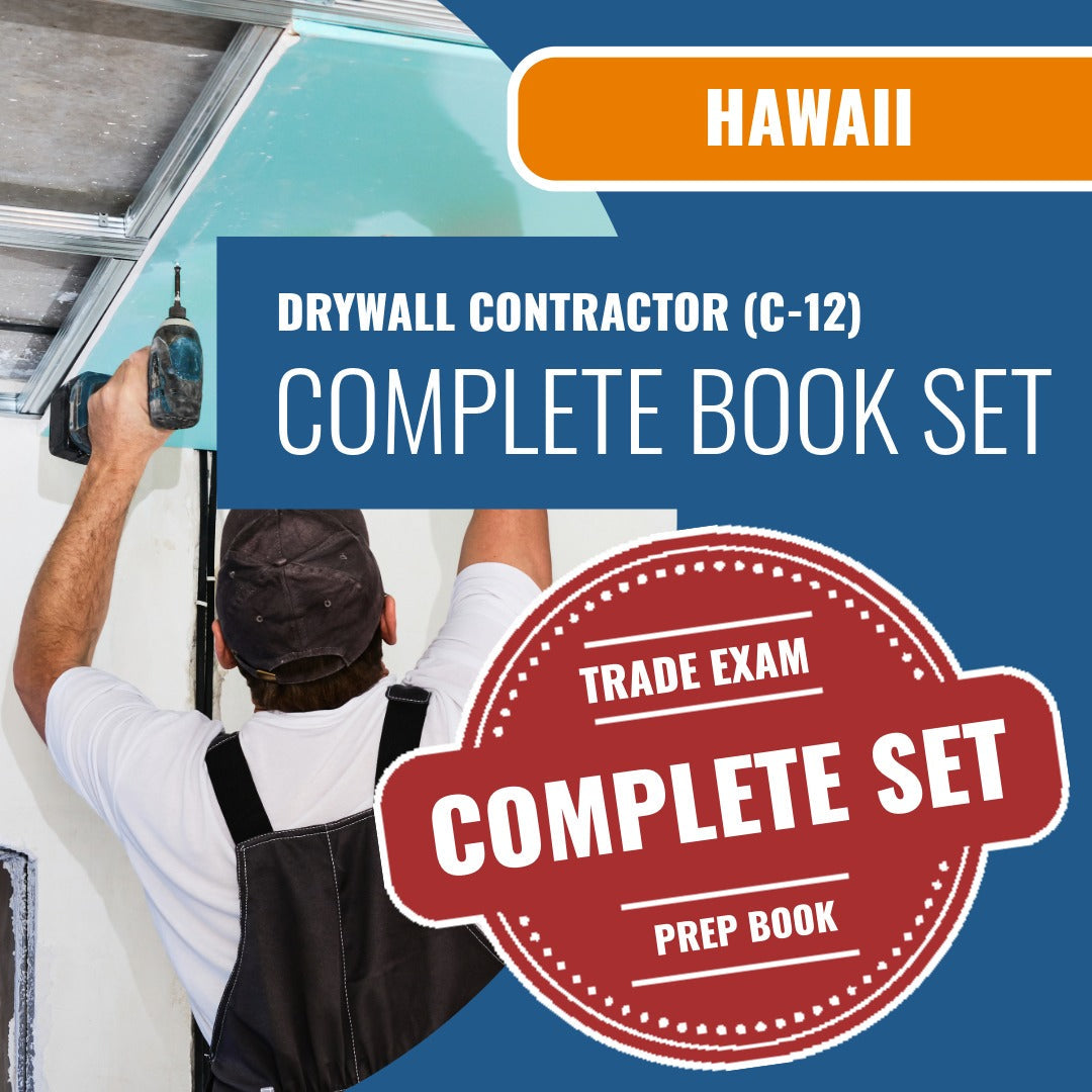 Hawaii Drywall Contractor (C-12) Exam Book Package