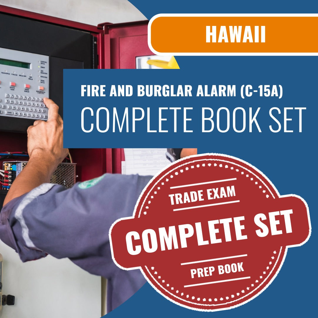 Hawaii Fire and Burglar Alarm Contractor (C-15A) Exam Book Package