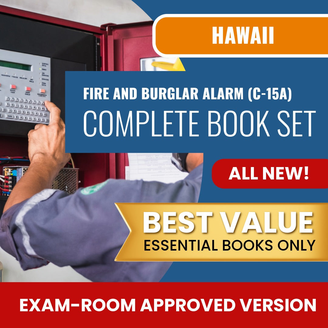 Hawaii Fire and Burglar Alarm Contractor (C-15A) Books Allowed into Exam Package