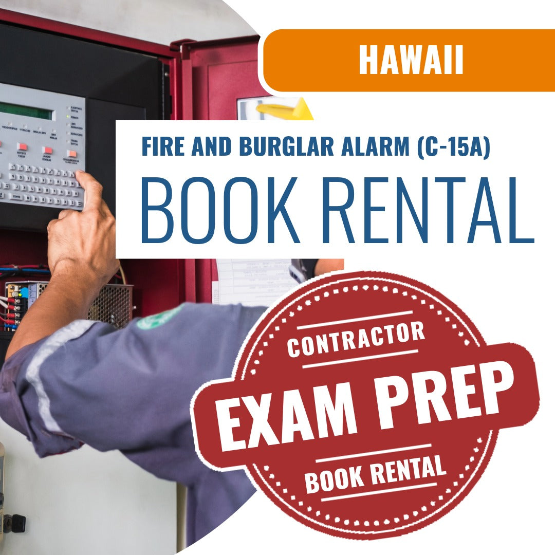Hawaii Fire and Burglar Alarm Contractor (C-15A)- Books & Courses Rental Package