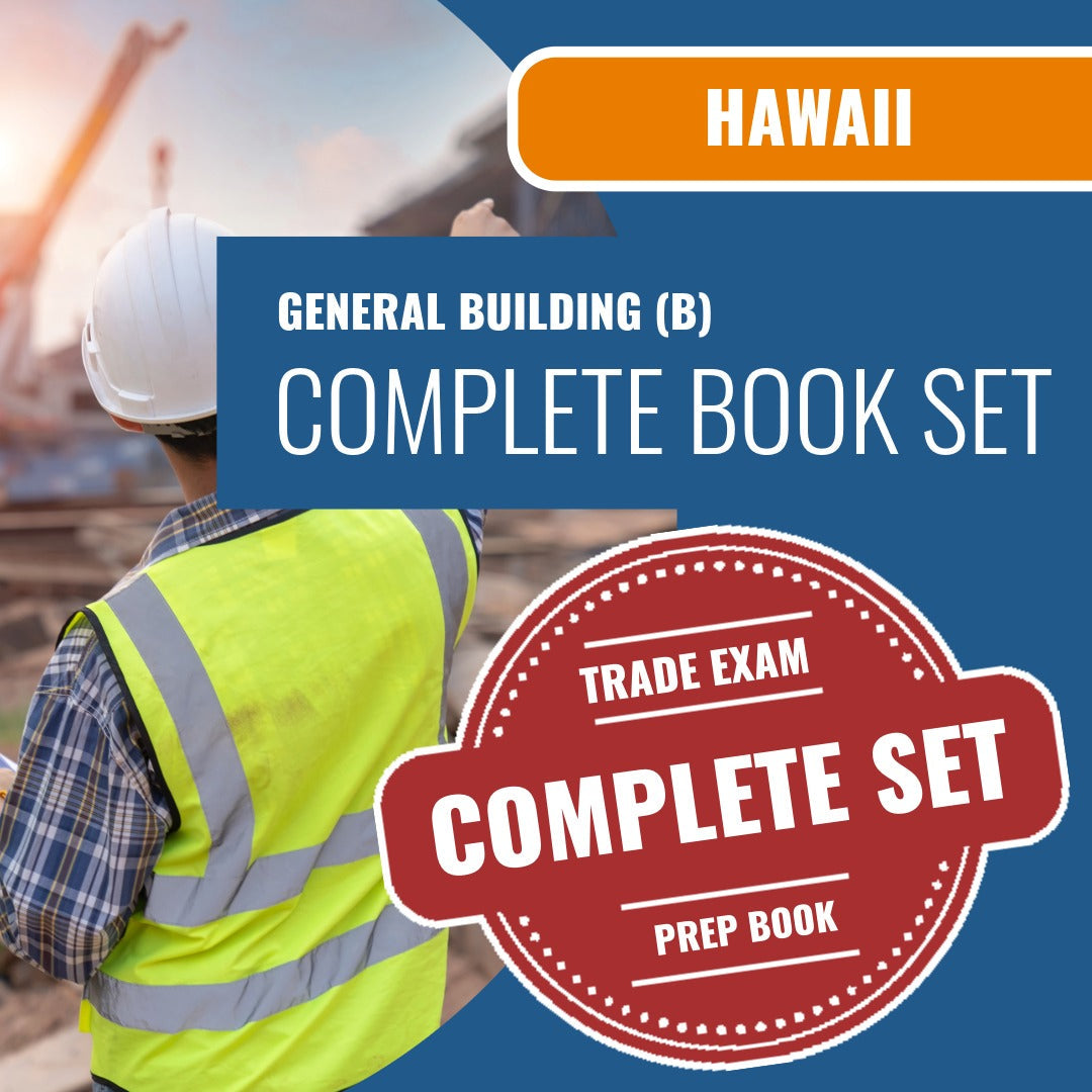 Hawaii General Building Contractor (B) Exam Book Package