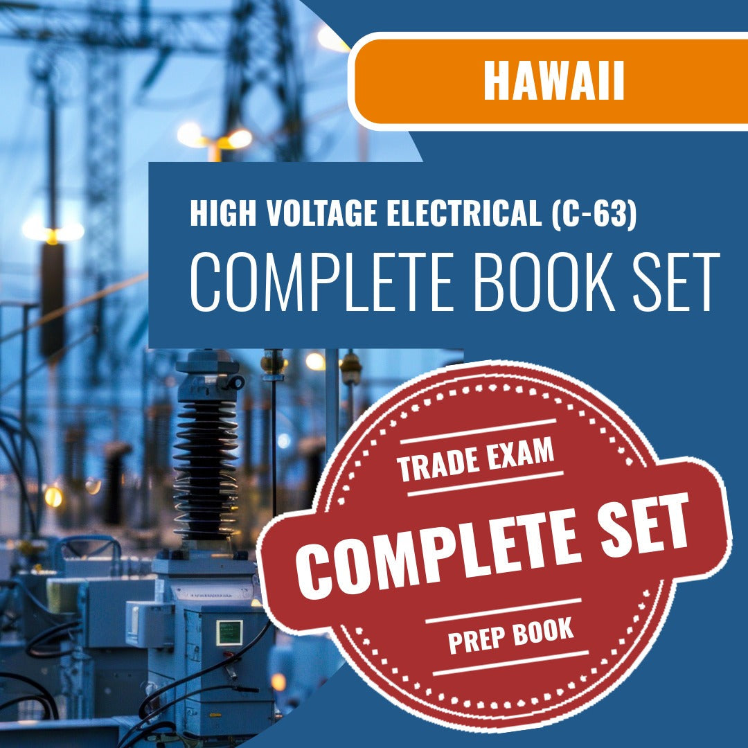 Hawaii High Voltage Electrical Contractor (C-63) Exam Book Package