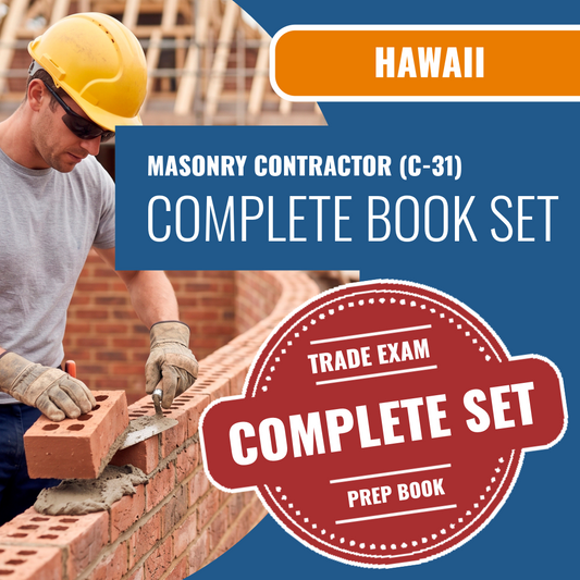 Hawaii Masonry Contractor (C-31) Exam Book Package