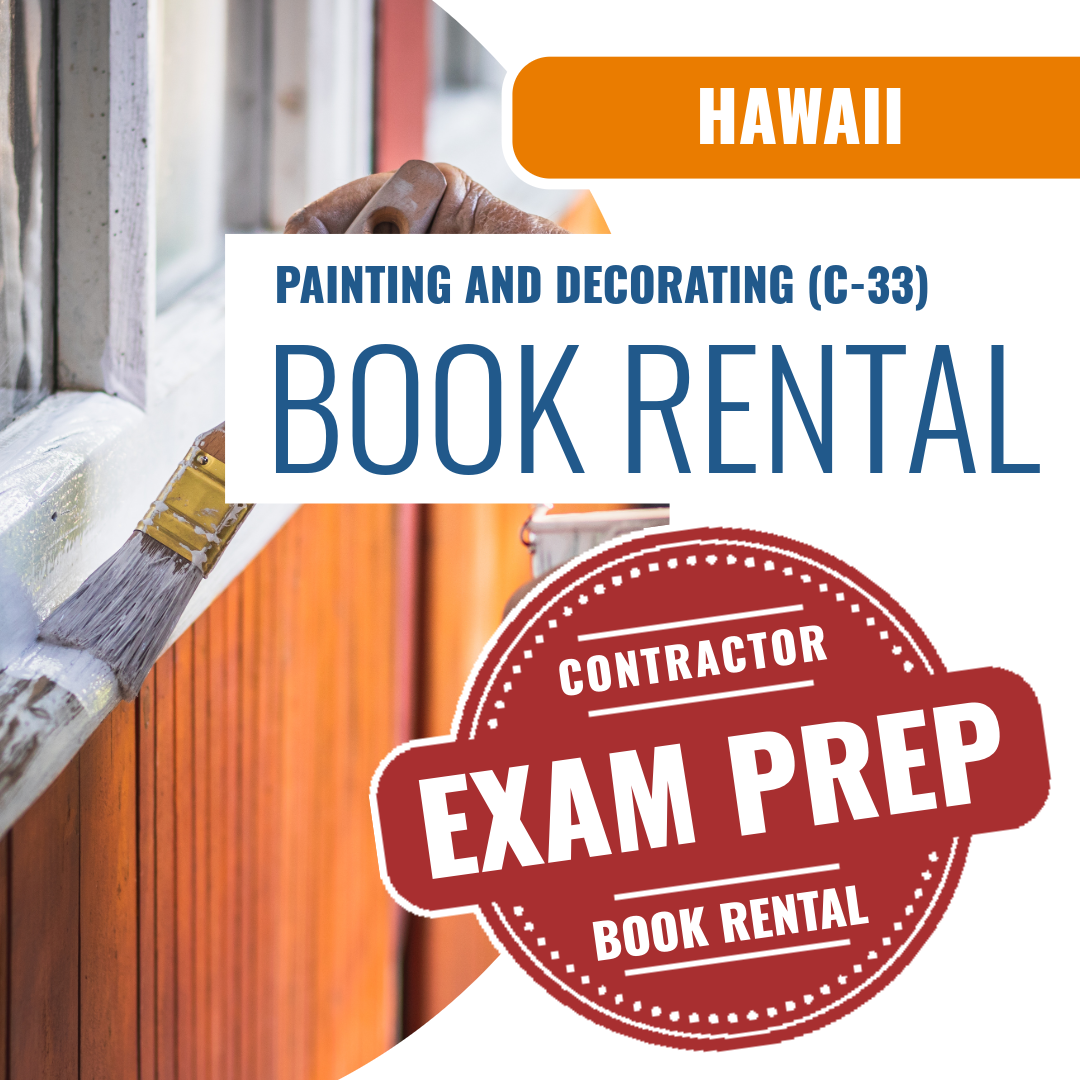 Hawaii Painting and Decorating Contractor (C-33) - Books & Courses Rental Package