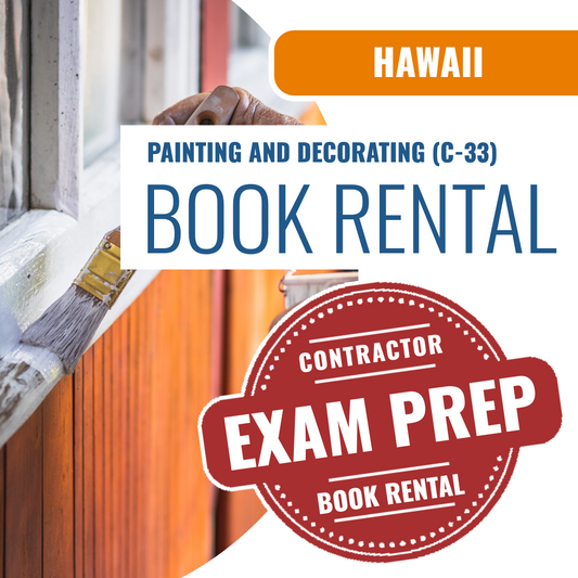 Hawaii Painting and Decorating Contractor (C-33) - Books & Courses Rental Package