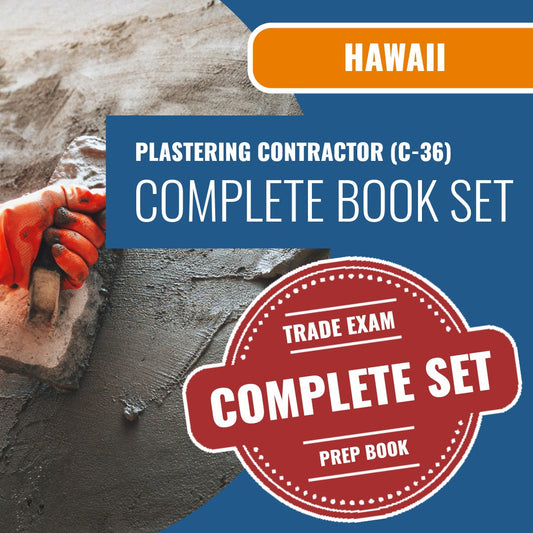 Hawaii Plastering Contractor (C-36) Exam Book Package