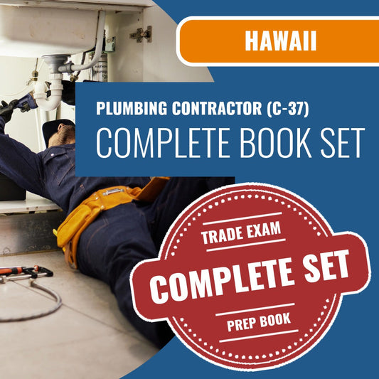 Hawaii Plumbing Contractor (C-37) Exam Book Package