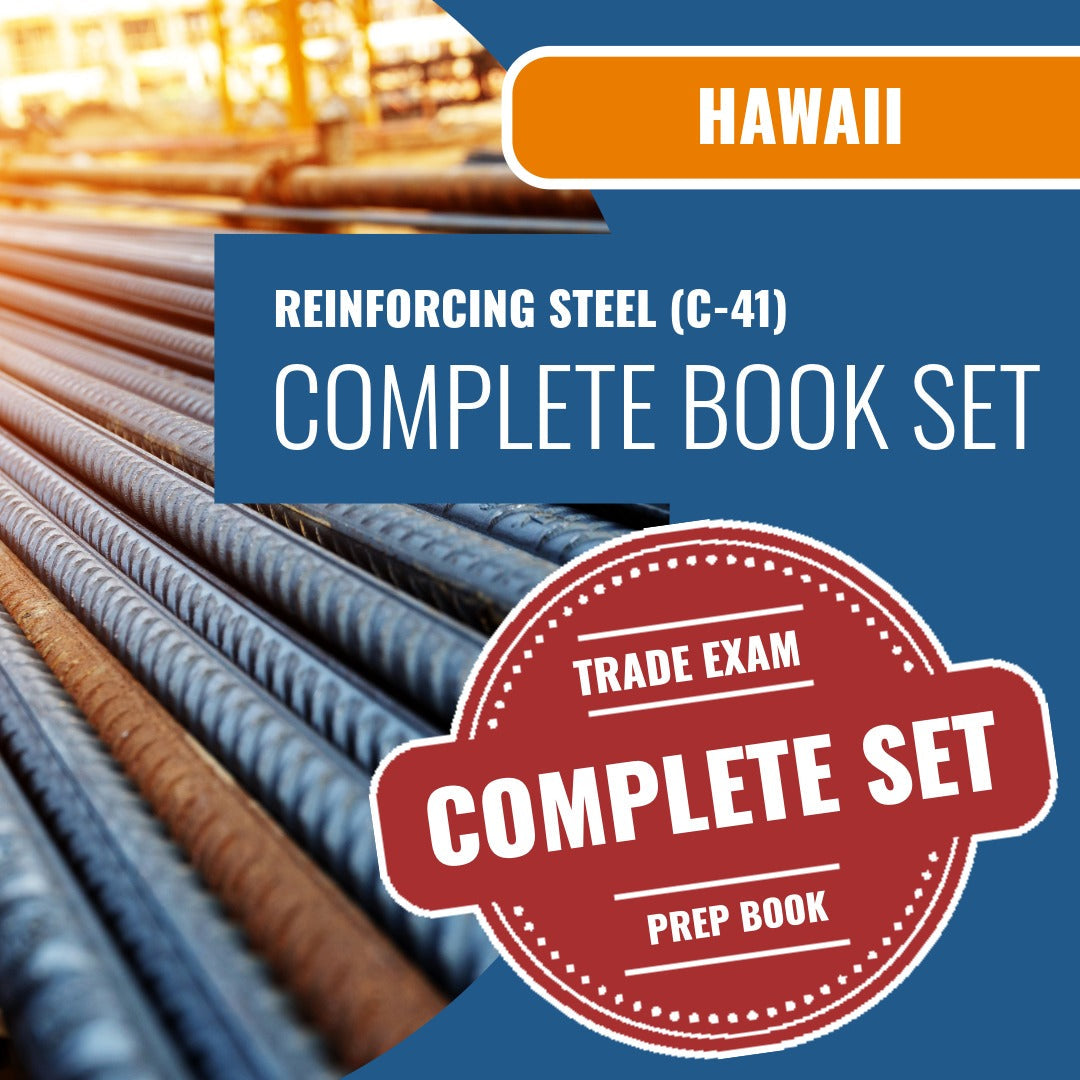Hawaii Reinforcing Steel Contractor (C-41) Exam Book Package