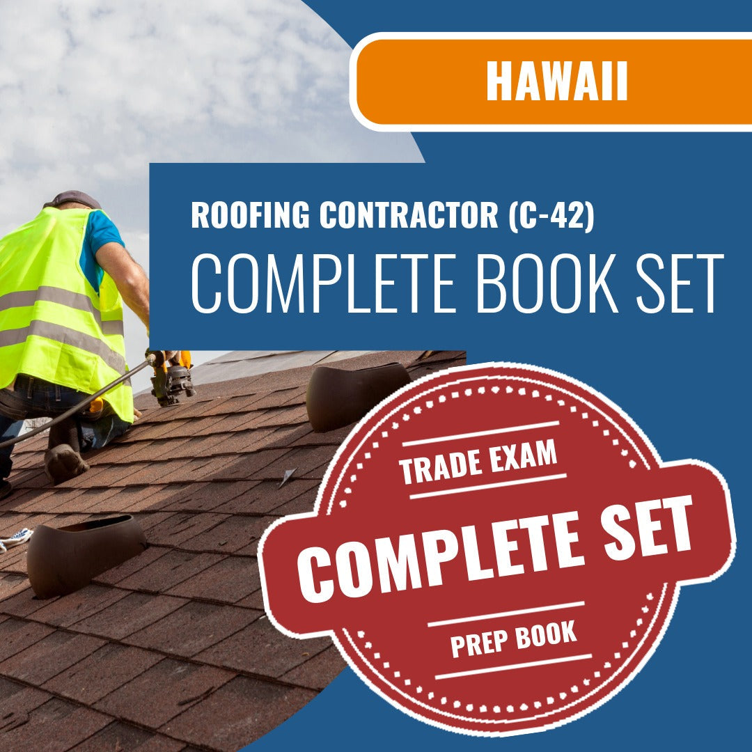 Hawaii Roofing Contractor (C-42) Exam Book Package