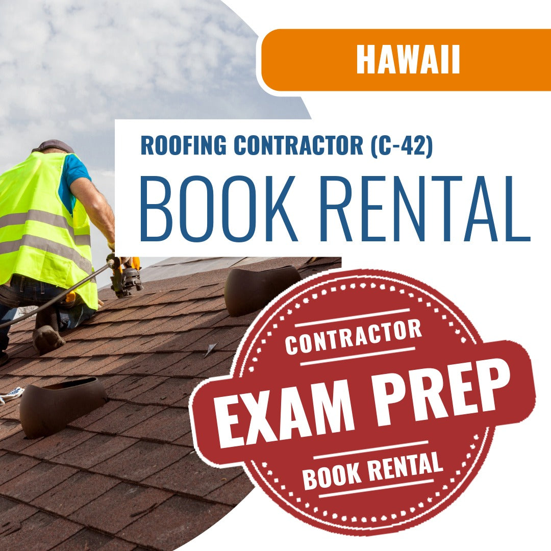 Hawaii Roofing Contractor (C-42)- Books & Courses Rental Package
