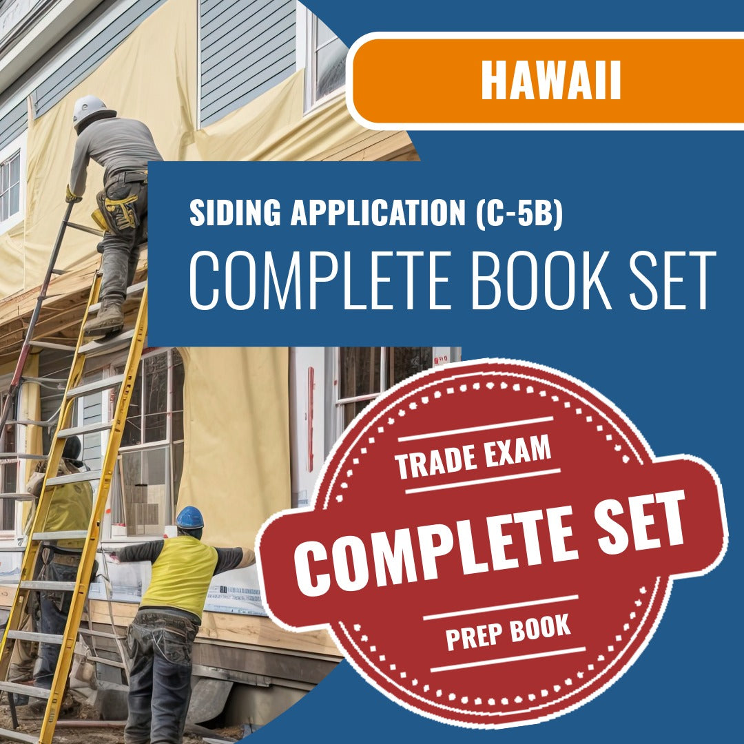 Hawaii Siding Application Contractor (C-5B) Exam Book Package