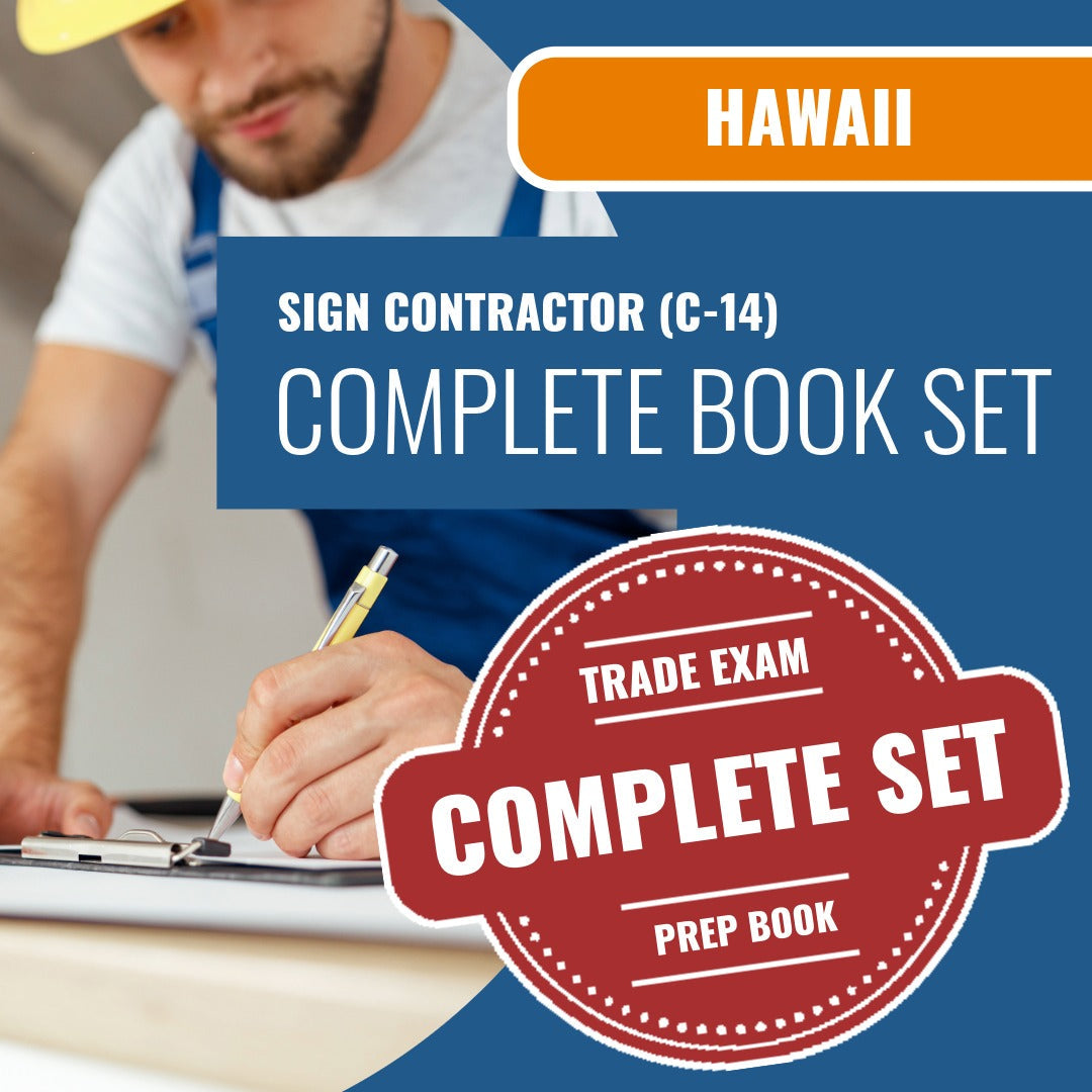 Hawaii Sign Contractor (C-14) Exam Book Package