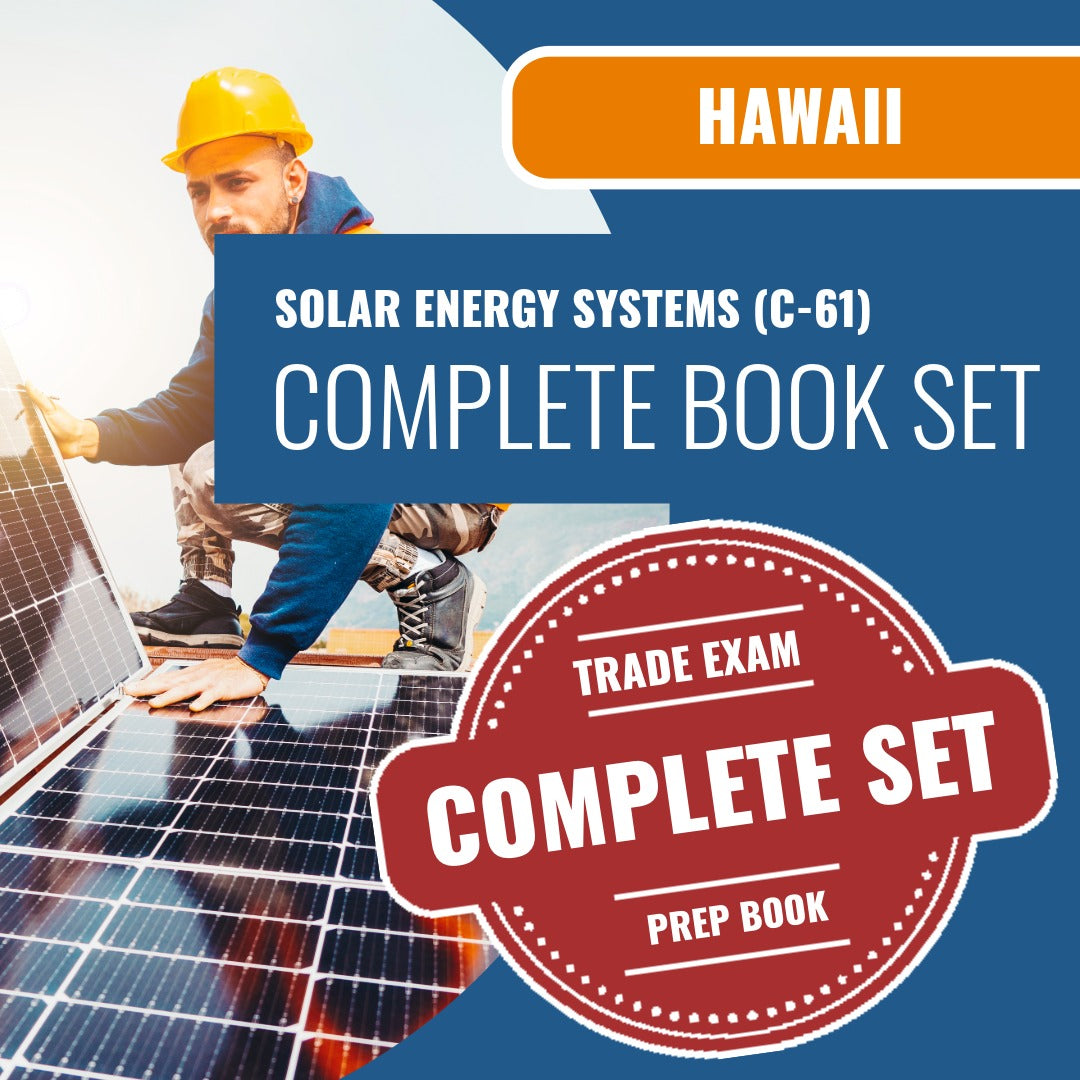 Hawaii Solar Energy Systems Contractor (C-61) Exam Book Package