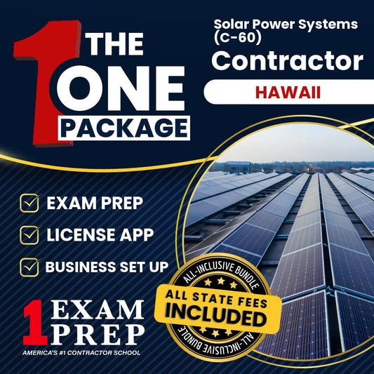 The 1 Package: All-Inclusive Hawaii Solar Power Systems Contractor (C-60) Exam, Licensing & Business Setup Solution