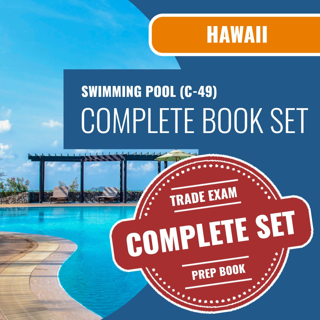Hawaii Swimming Pool Contractor (C-49) Exam Book Package