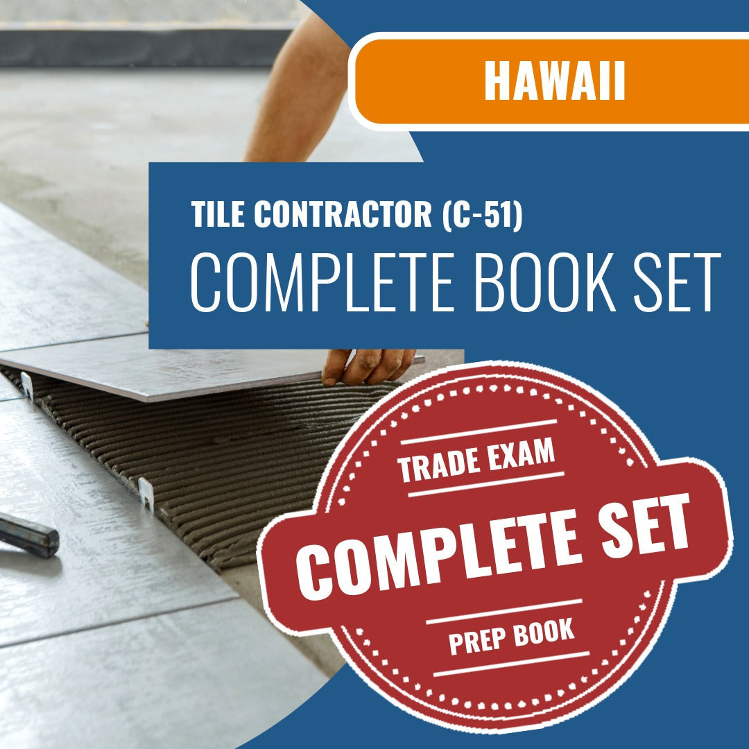 Hawaii Tile Contractor (C-51) Exam Book Package