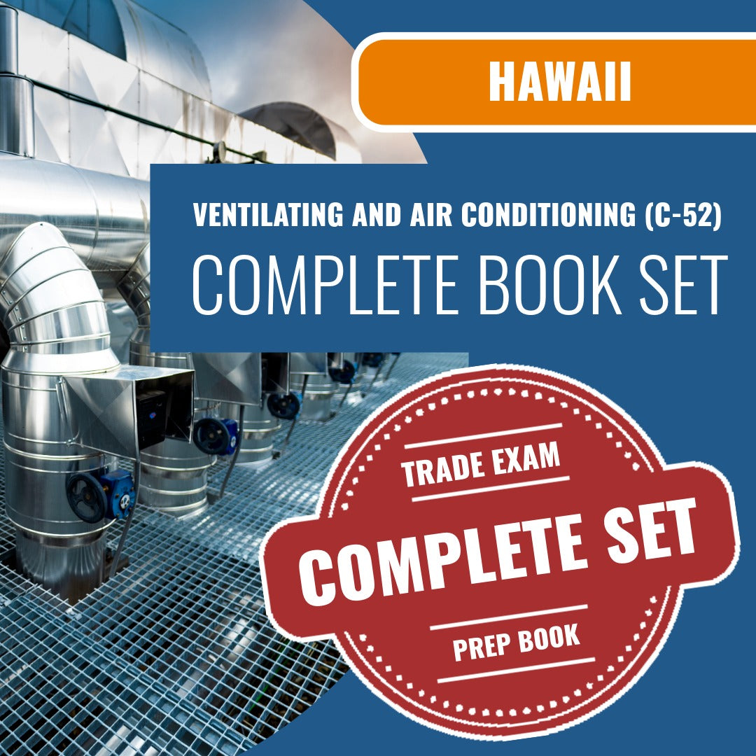 Hawaii Ventilating and Air Conditioning Contractor (C-52) Exam Book Package