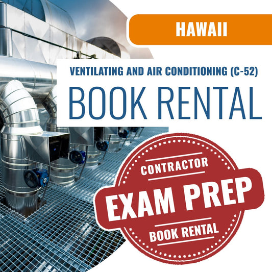 Hawaii Ventilating and Air Conditioning Contractor (C-52) - Books & Courses Rental Package