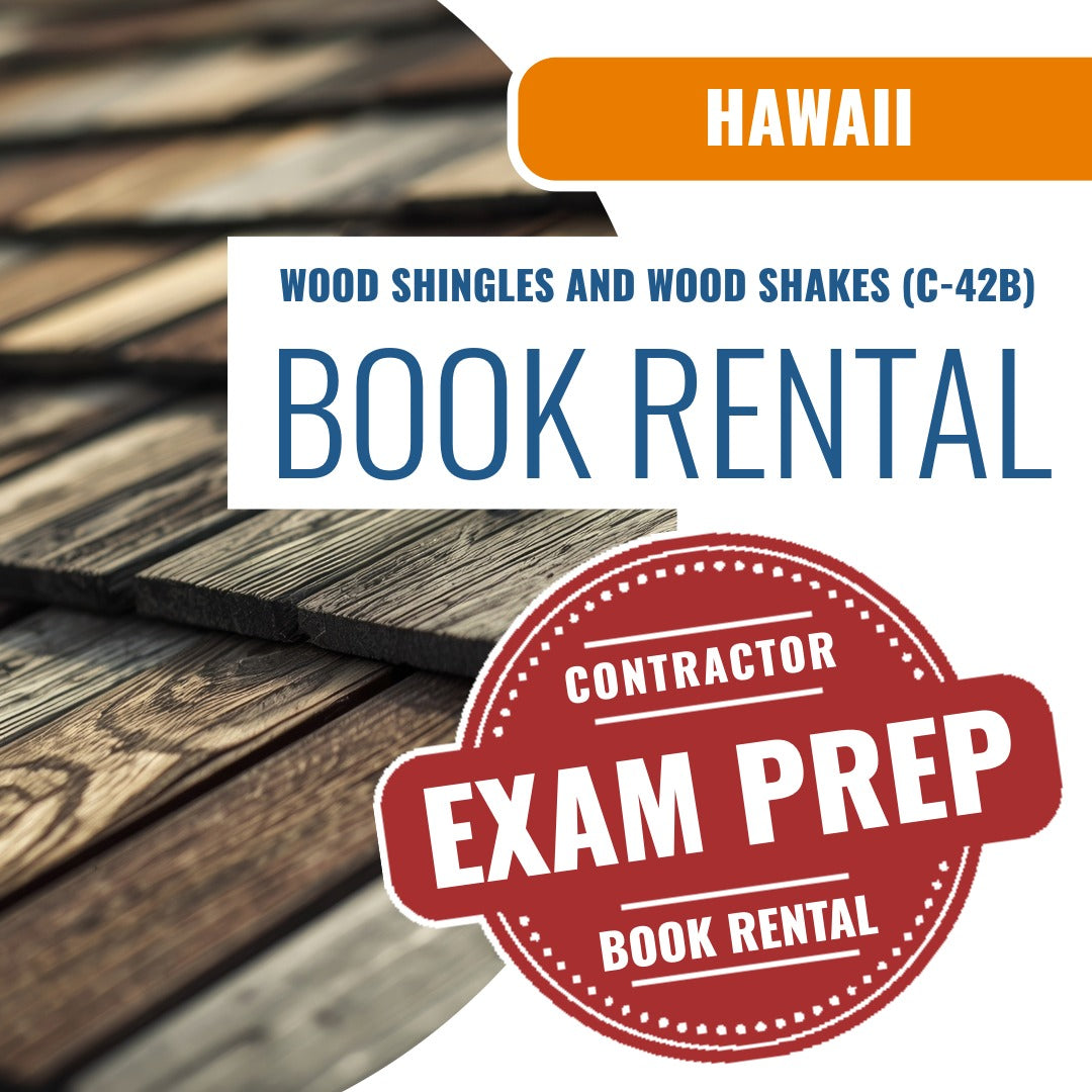 Hawaii Wood Shingles and Wood Shakes Contractor (C-42B) - Books & Courses Rental Package