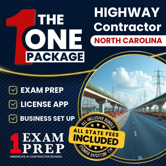 The 1 Package: All-Inclusive North Carolina Highway Contractor Licensing & Business Setup