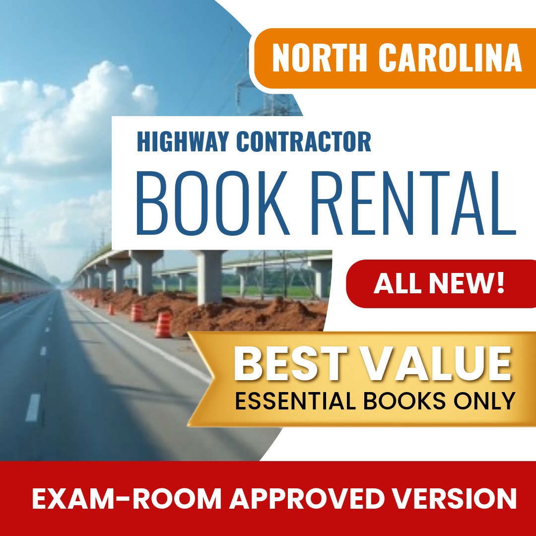 North Carolina Highway Contractor Books & Course Rental - Exam Room Approved