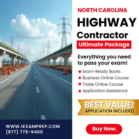 North Carolina Highway Contractor Exam Ultimate Package