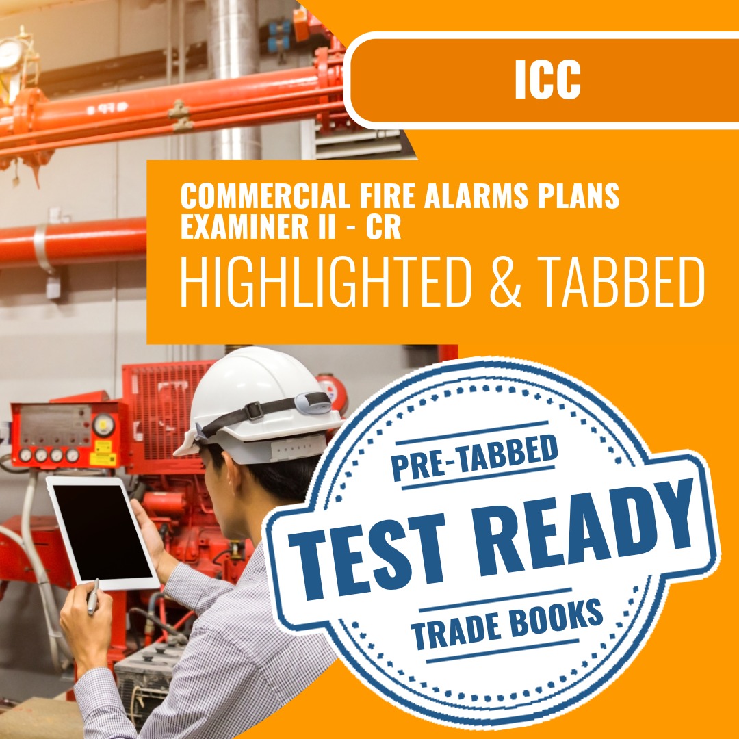 ICC Commercial Fire Alarms Plans Examiner II - CR Highlighted & Tabbed Book Package