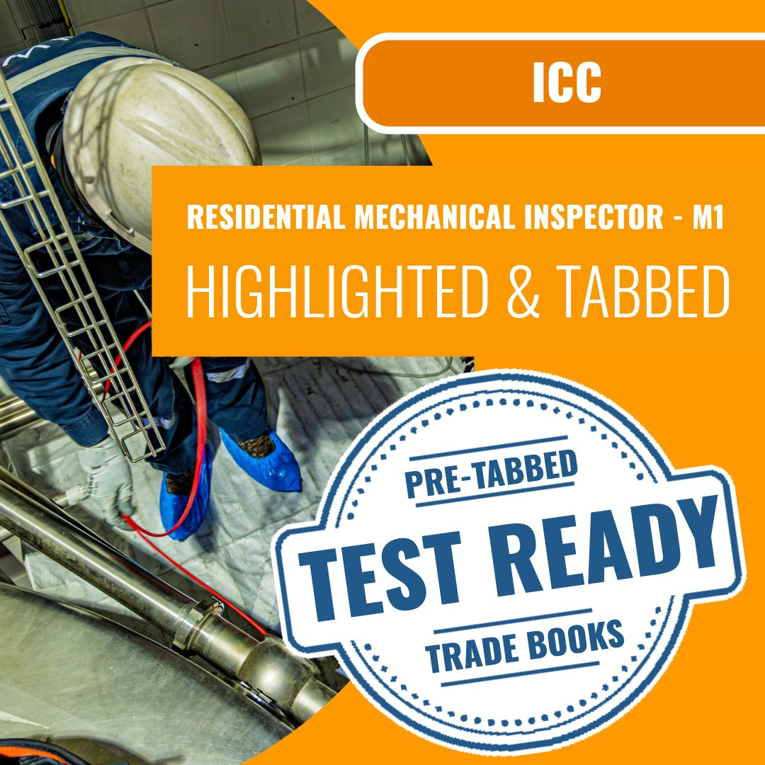 ICC Residential Mechanical Inspector - M1 Highlighted & Tabbed Book Package