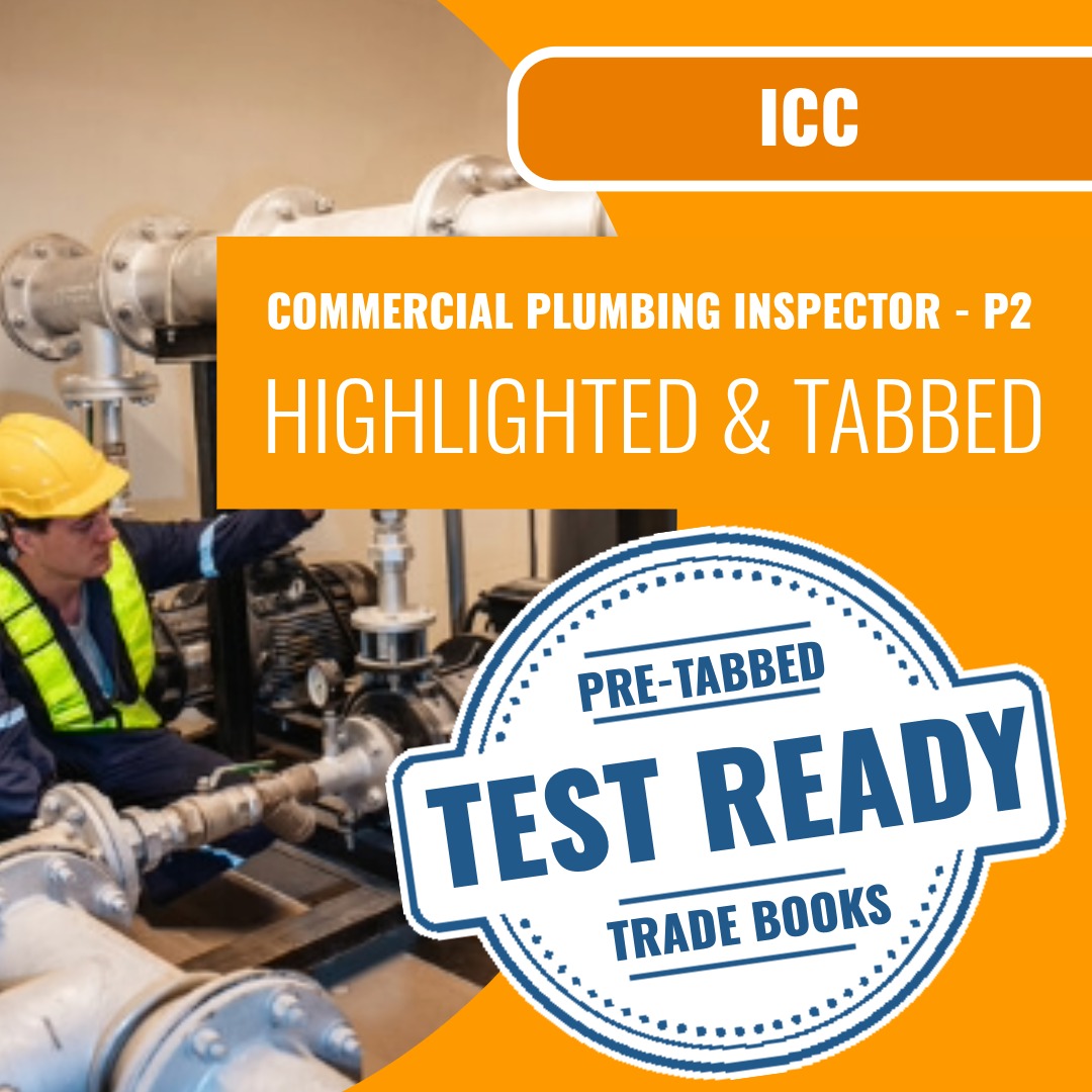 ICC Commercial Plumbing Inspector - P2 Highlighted & Tabbed Book Package