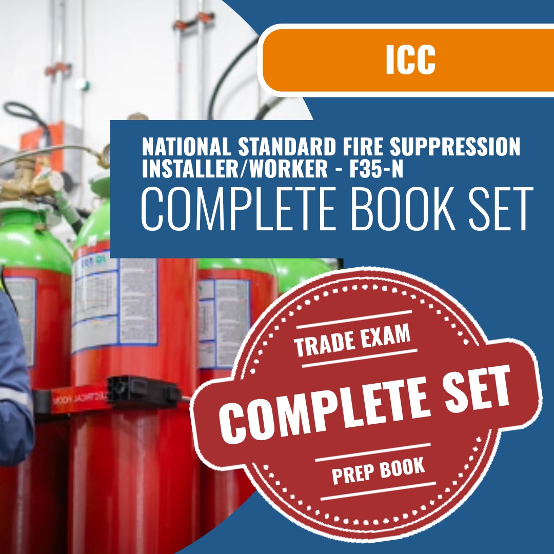 ICC National Standard Fire Suppression Installer/Worker - F35-N Exam Book Package