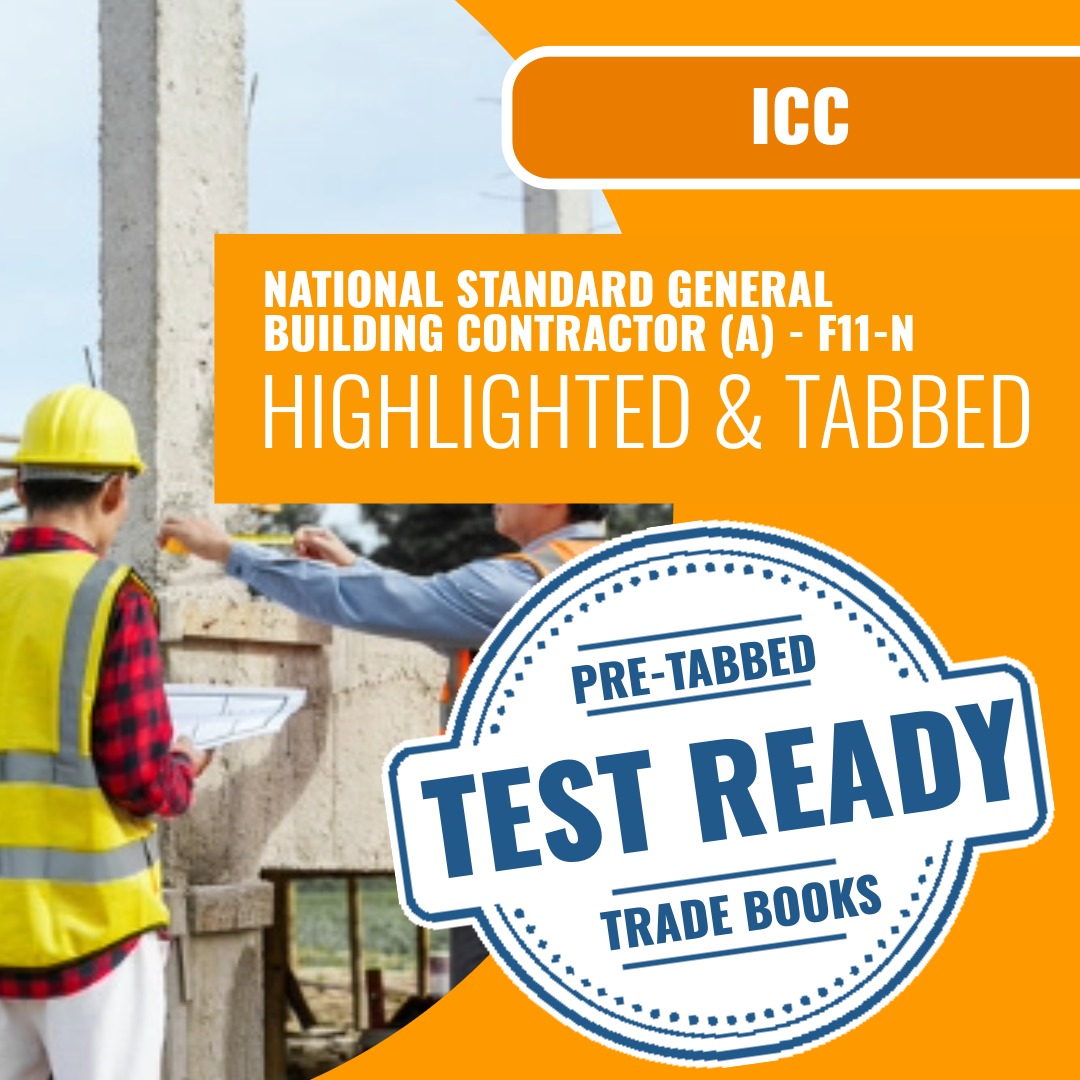 ICC National Standard General Building Contractor (A) - F11-N Highlighted & Tabbed Book Package