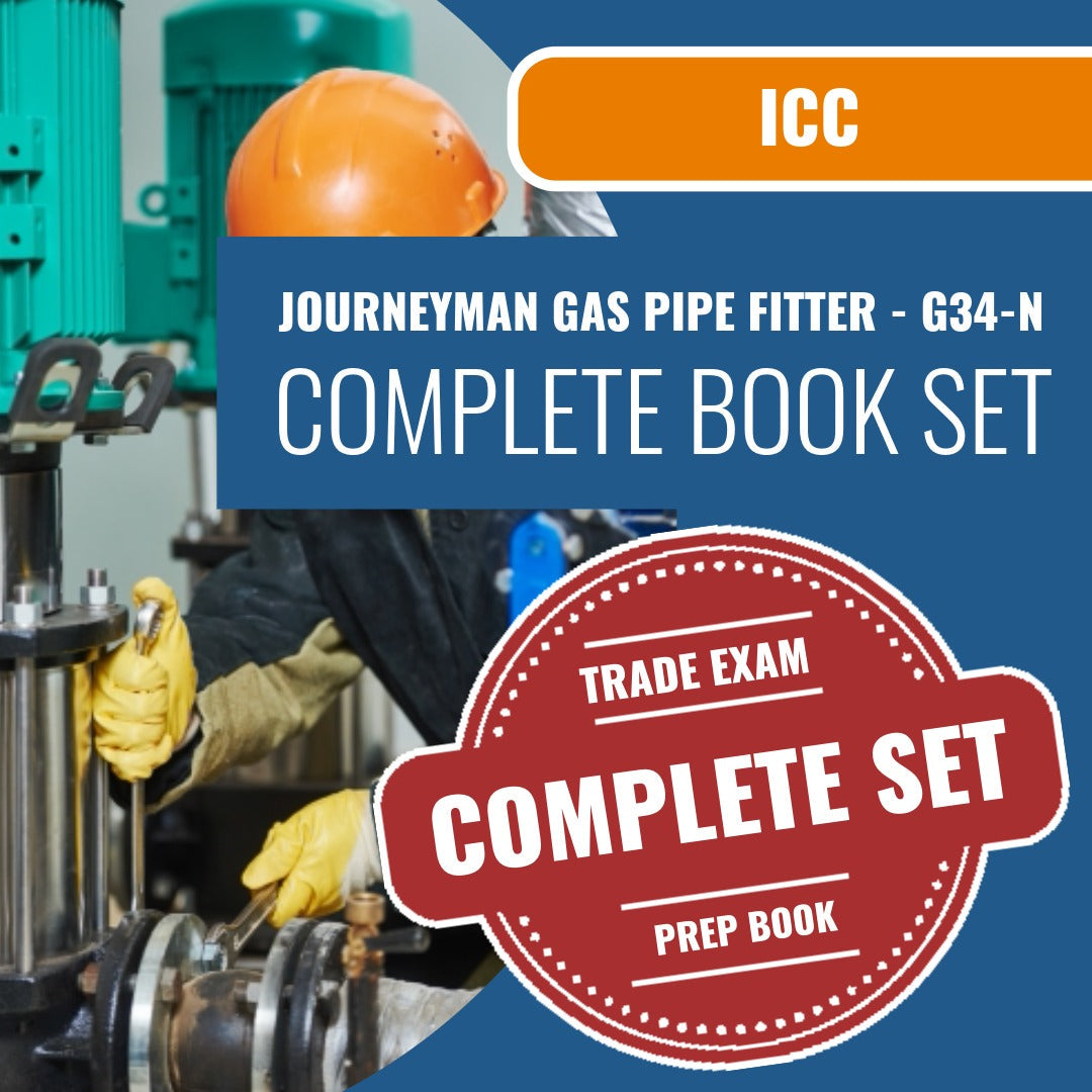 ICC Journeyman Gas Pipe Fitter - G34-N Exam Book Package