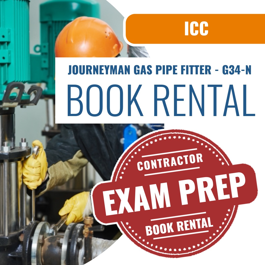 ICC Journeyman Gas Pipe Fitter - G34-N - Books & Courses Rental Package