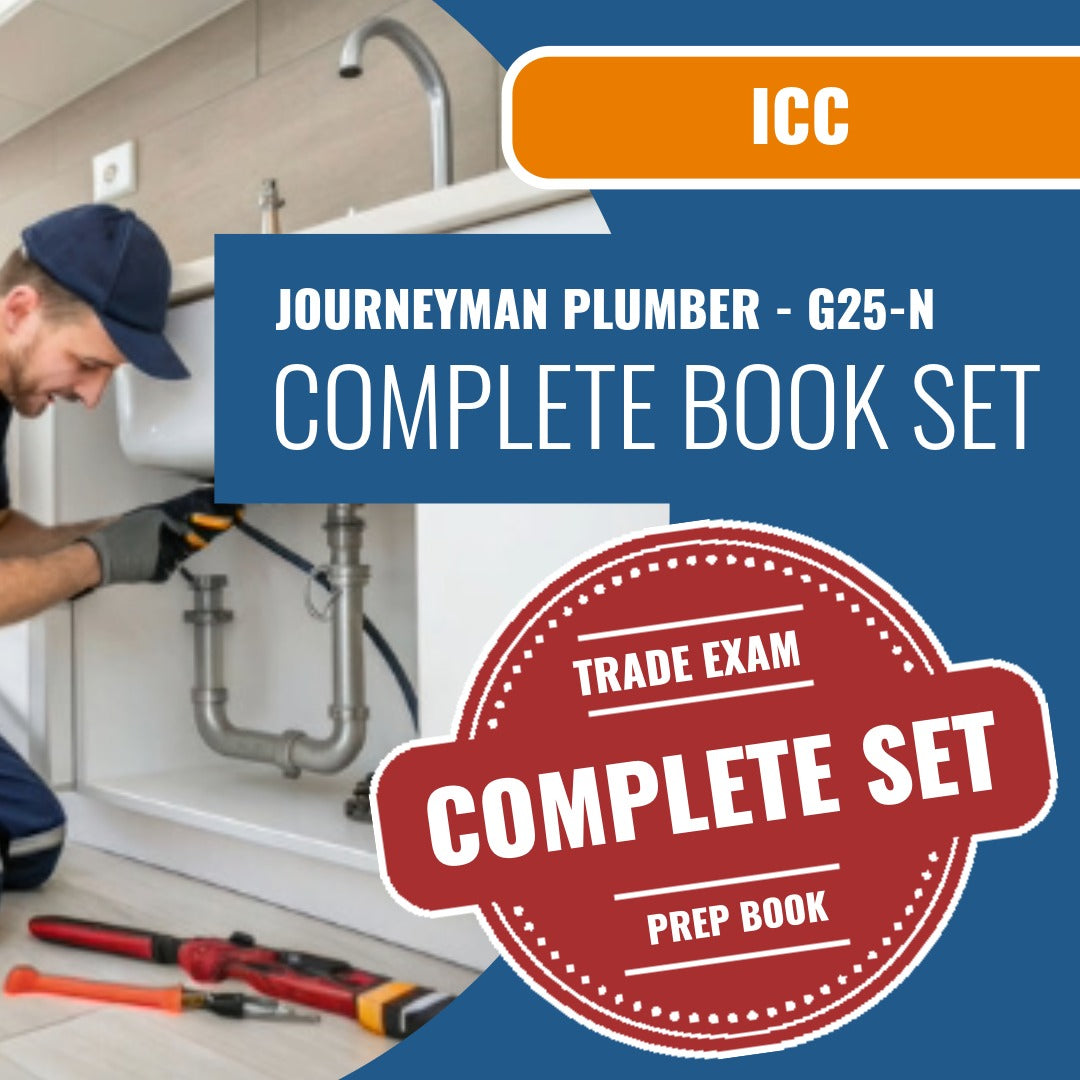 ICC Journeyman Plumber - G25-N Exam Book Package