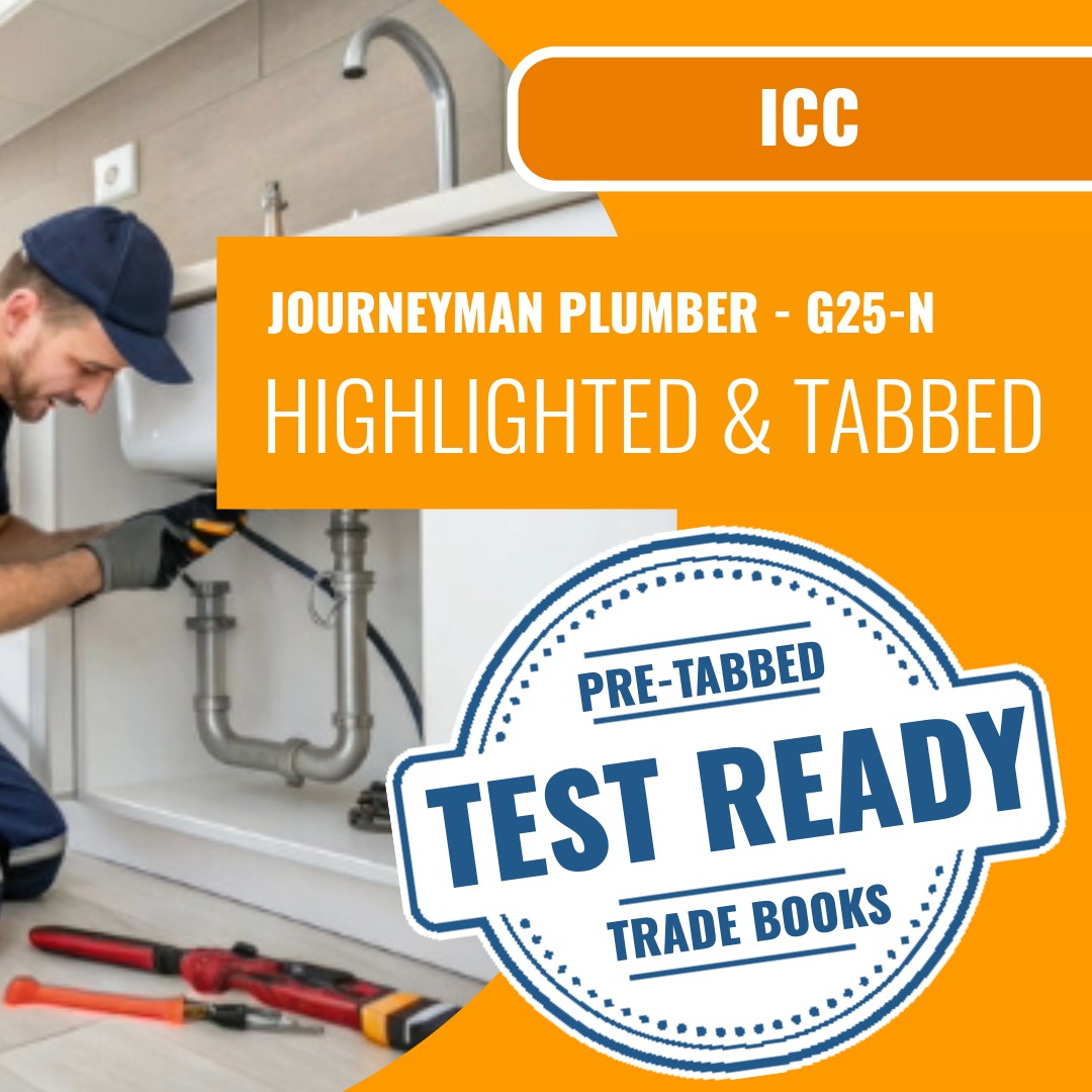 ICC Journeyman Plumber - G25-N Highlighted & Tabbed Book Package