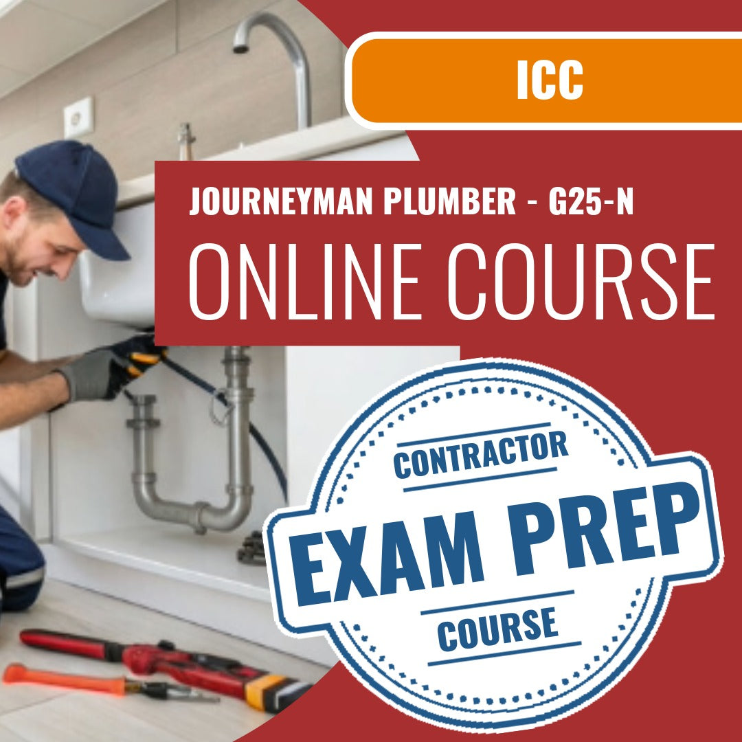 ICC Journeyman Plumber - G25-N - Online Exam Prep