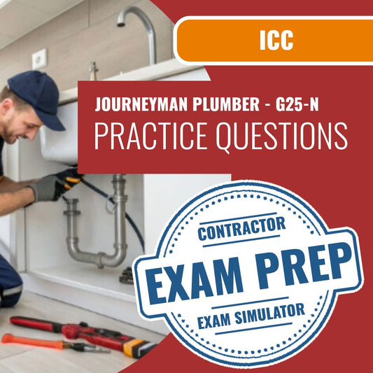 ICC G25 National Standard Journeyman Plumber Exam - Online Practice Questions