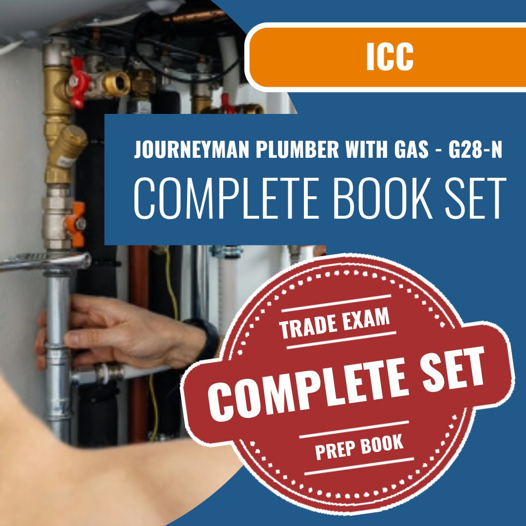 ICC Journeyman Plumber with Gas - G28-N Exam Book Package
