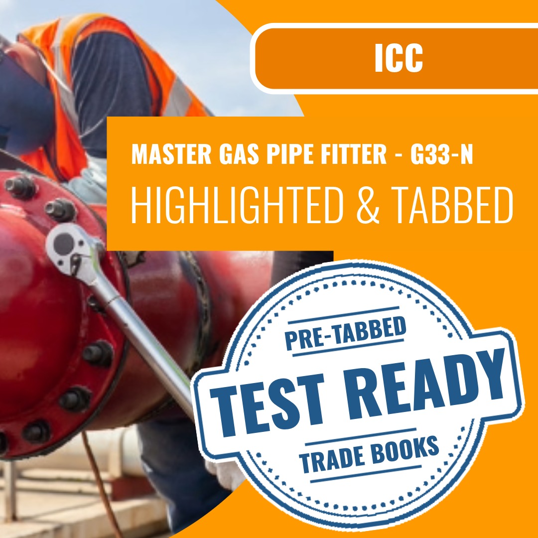 ICC Master Gas Pipe Fitter - G33-N Highlighted & Tabbed Book Package
