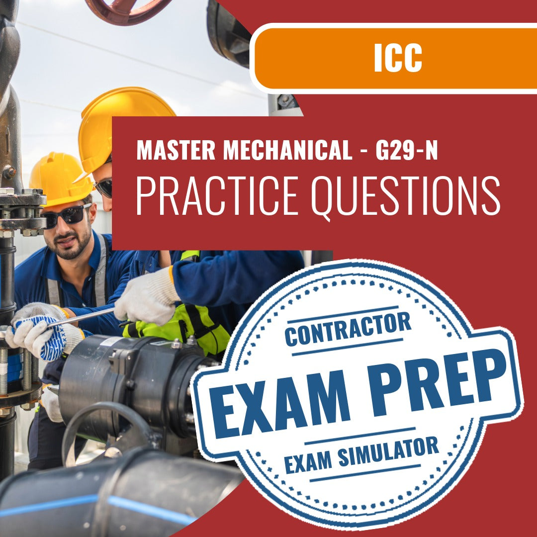 ICC Master Mechanical - G29-N Exam - Online Practice Questions