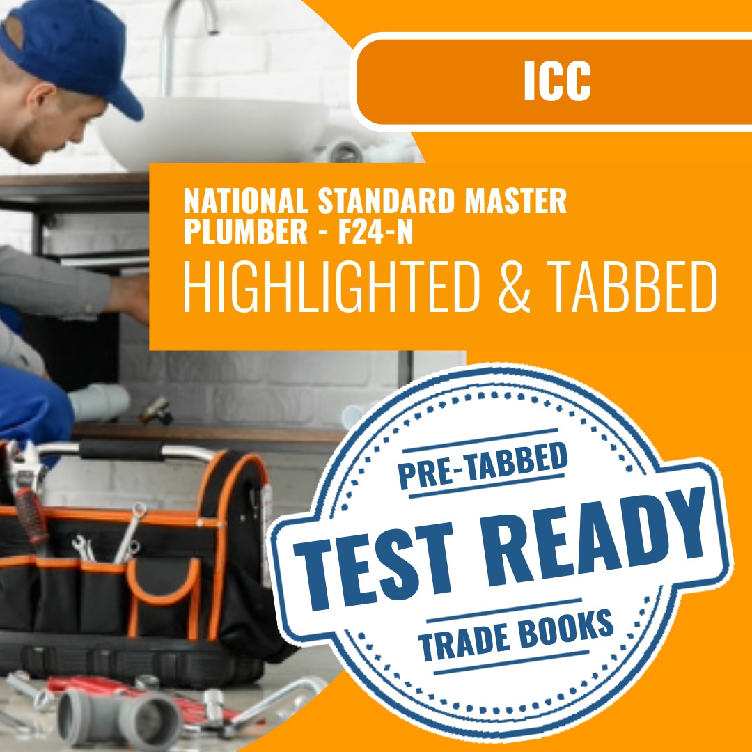 ICC National Standard Master Plumber - F24-N Highlighted & Tabbed Book Package