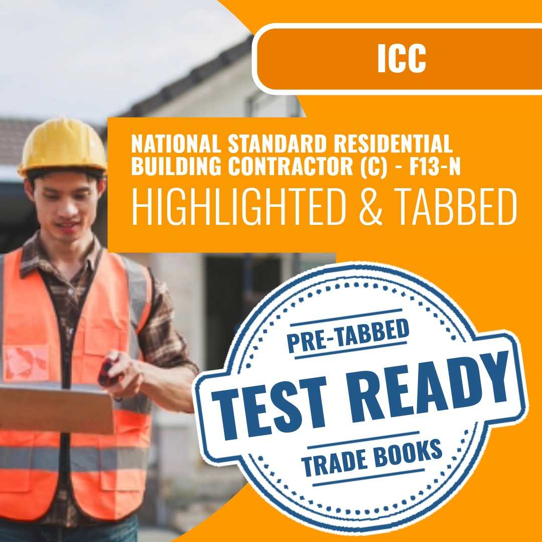 ICC National Standard Residential Building Contractor (C) - F13-N Highlighted & Tabbed Book Package